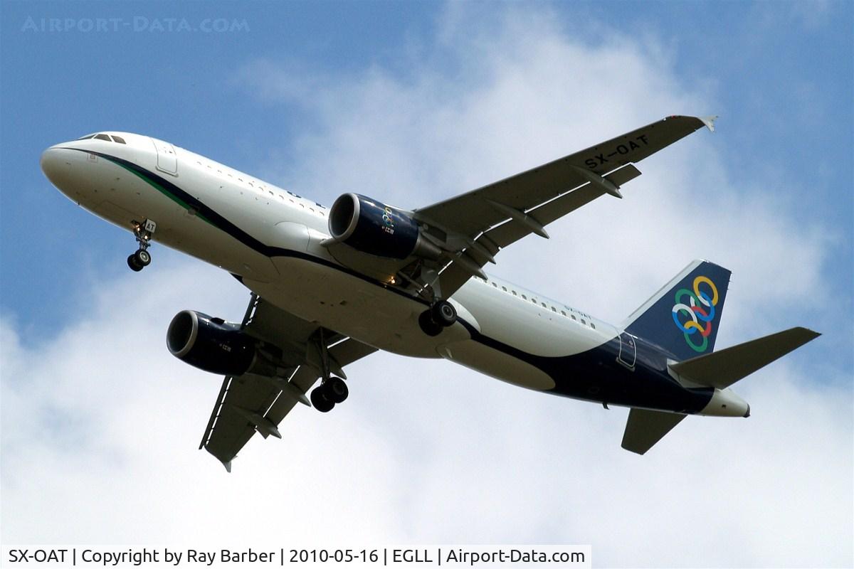 SX-OAT, 2010 Airbus A320-214 C/N 4190, Airbus A320-214 [4190] (Olympic Air) Home~G 16/05/2010. On approach 27R.