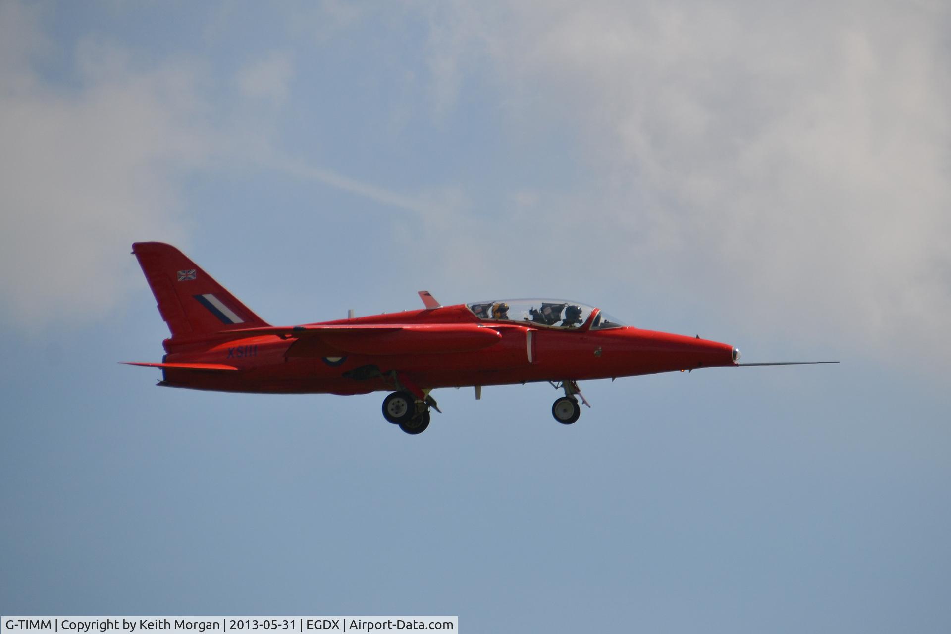 G-TIMM, 1962 Folland Gnat T.1 C/N FL519, G-TIMM Arriving at St Athan