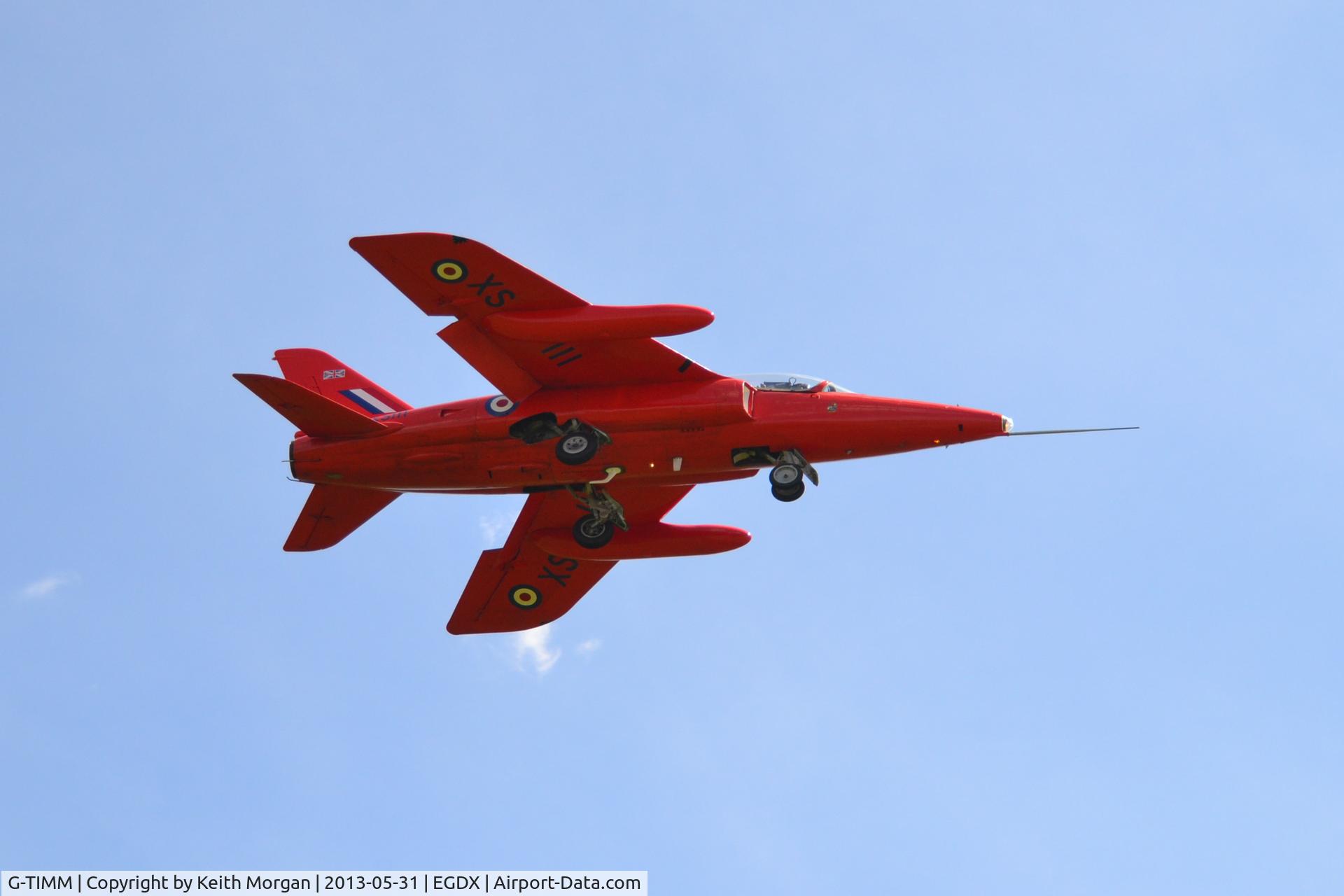 G-TIMM, 1962 Folland Gnat T.1 C/N FL519, G-TIMM Arriving at St Athan