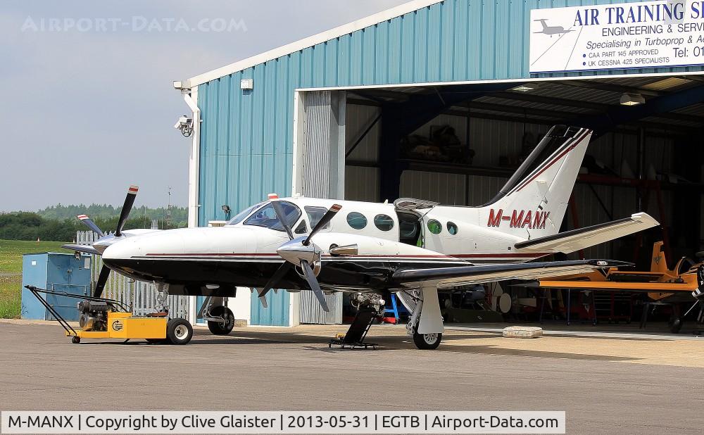 M-MANX, 1981 Cessna 425 Conquest I C/N 425-0044, Ex: N6774L > VH-PTH > N555BE > N425HS > M-MANX - Originally owned to, Mastercraft Ltd in August 2007 and currently with, Suas Investments Ltd since October 2009