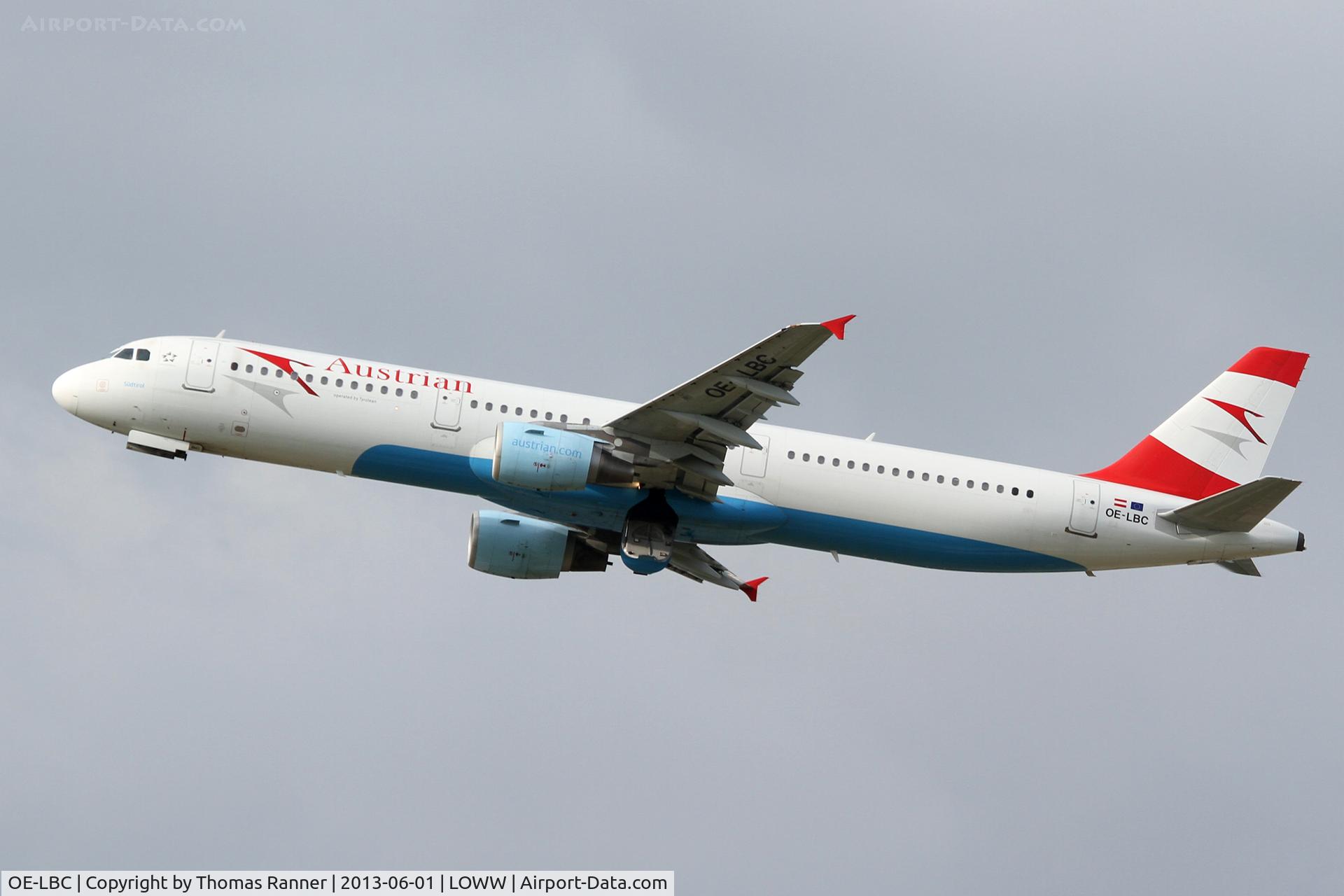 OE-LBC, 1996 Airbus A321-111 C/N 581, Austrian Airbus A321