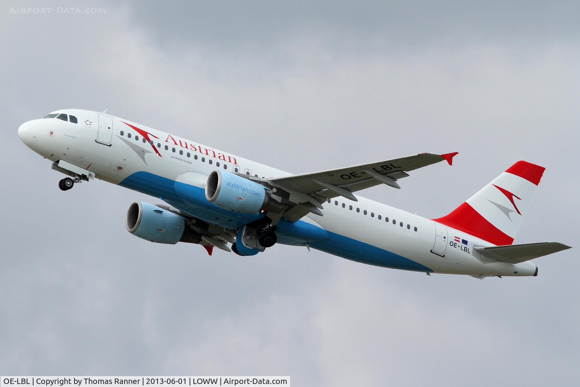 OE-LBL, 2003 Airbus A320-214 C/N 2009, Austrian Airbus A320