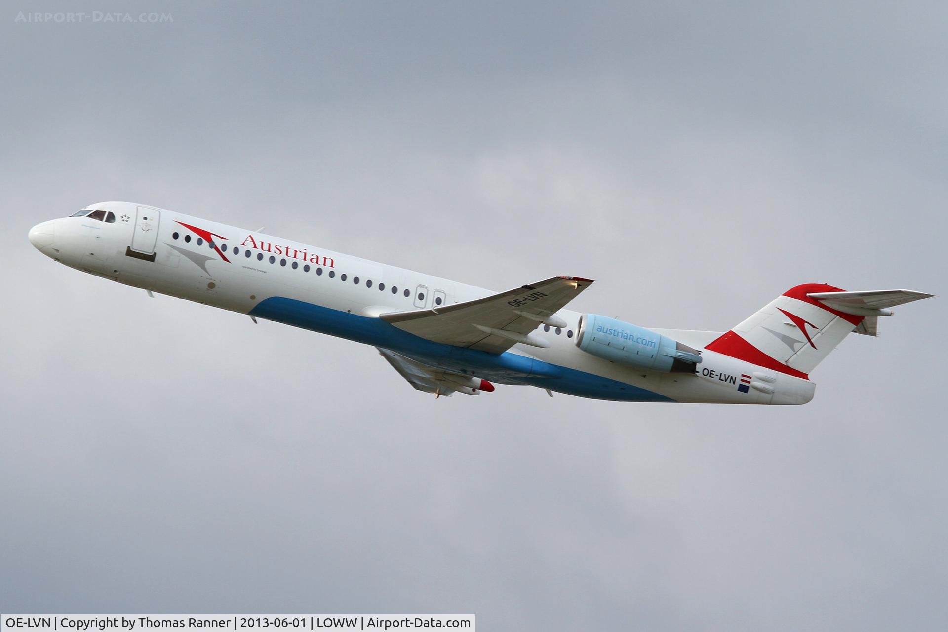 OE-LVN, 1991 Fokker 100 (F-28-0100) C/N 11367, Austrian Fokker 100