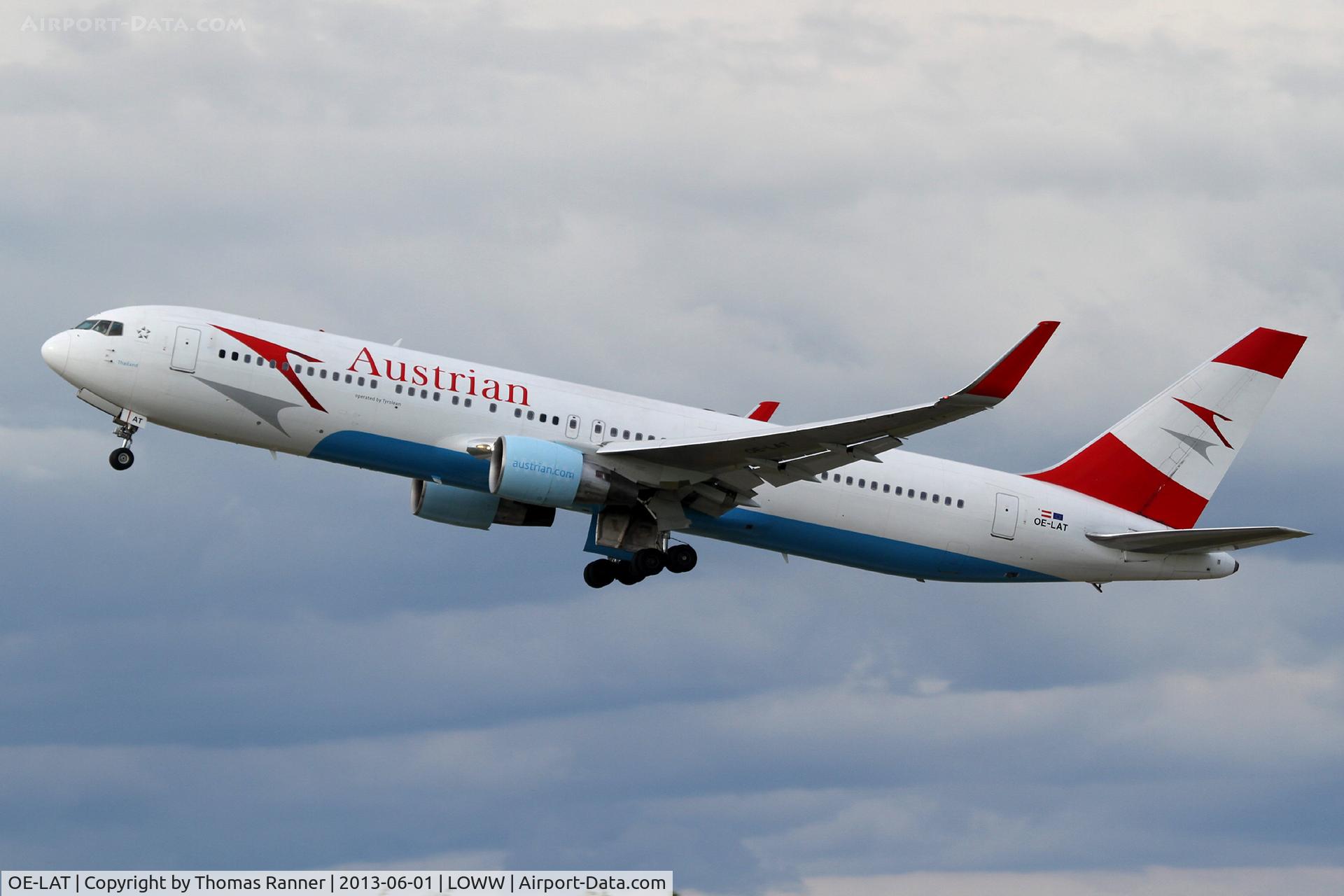OE-LAT, 1991 Boeing 767-31A C/N 25273, Austrian Boeing 767