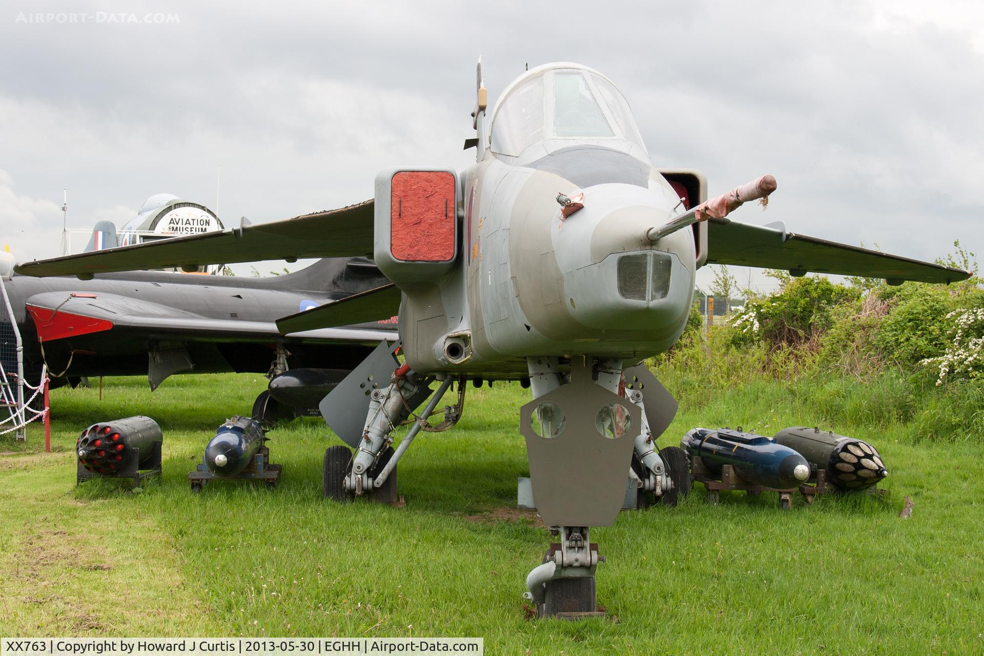 XX763, 1975 Sepecat Jaguar GR.1 C/N S.60, At the Bournemouth Aviation Museum.