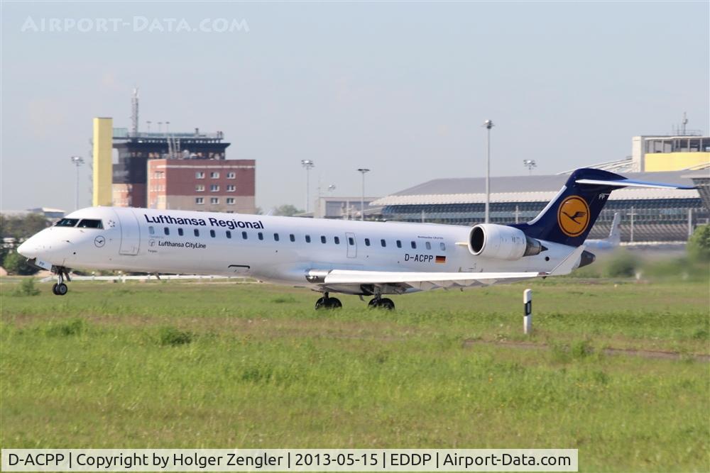 D-ACPP, 2003 Bombardier CRJ-701ER (CL-600-2C10) Regional Jet C/N 10086, Take-off on rwy 08L.....