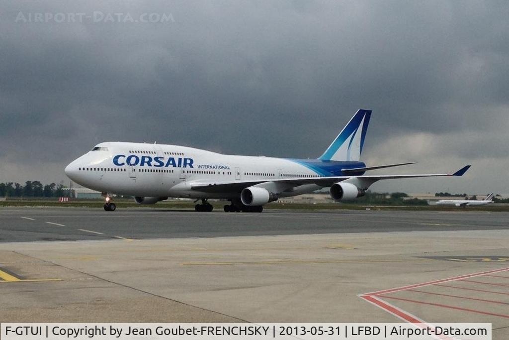 F-GTUI, 1992 Boeing 747-422 C/N 26875, charter team Bordeaux Football Club, finale french cup, to CDG