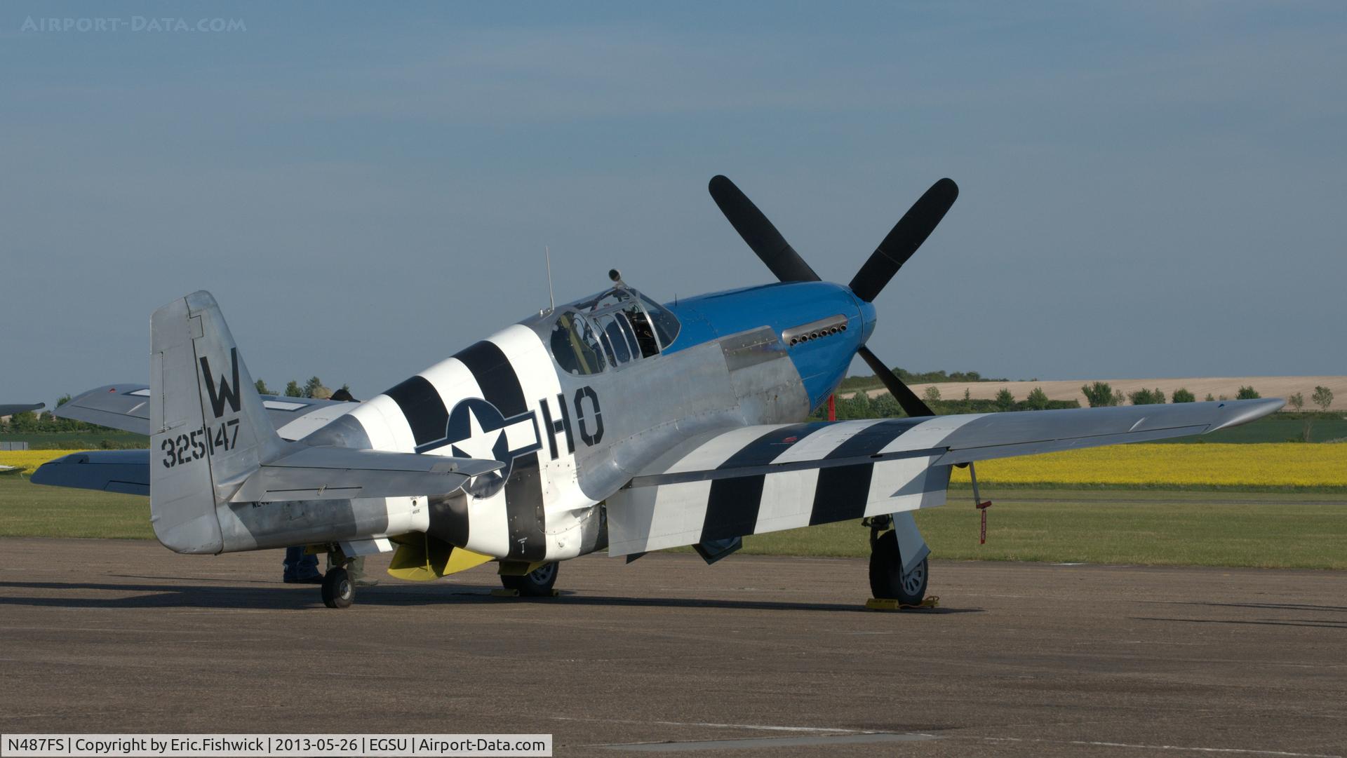 N487FS, 1943 North American P-51C Mustang C/N 103-26778, 2. 'Princess Elizabeth' at the IWM Spring Airshow, May 2013. (One of the Stars remembering the Mighty Eighth.)