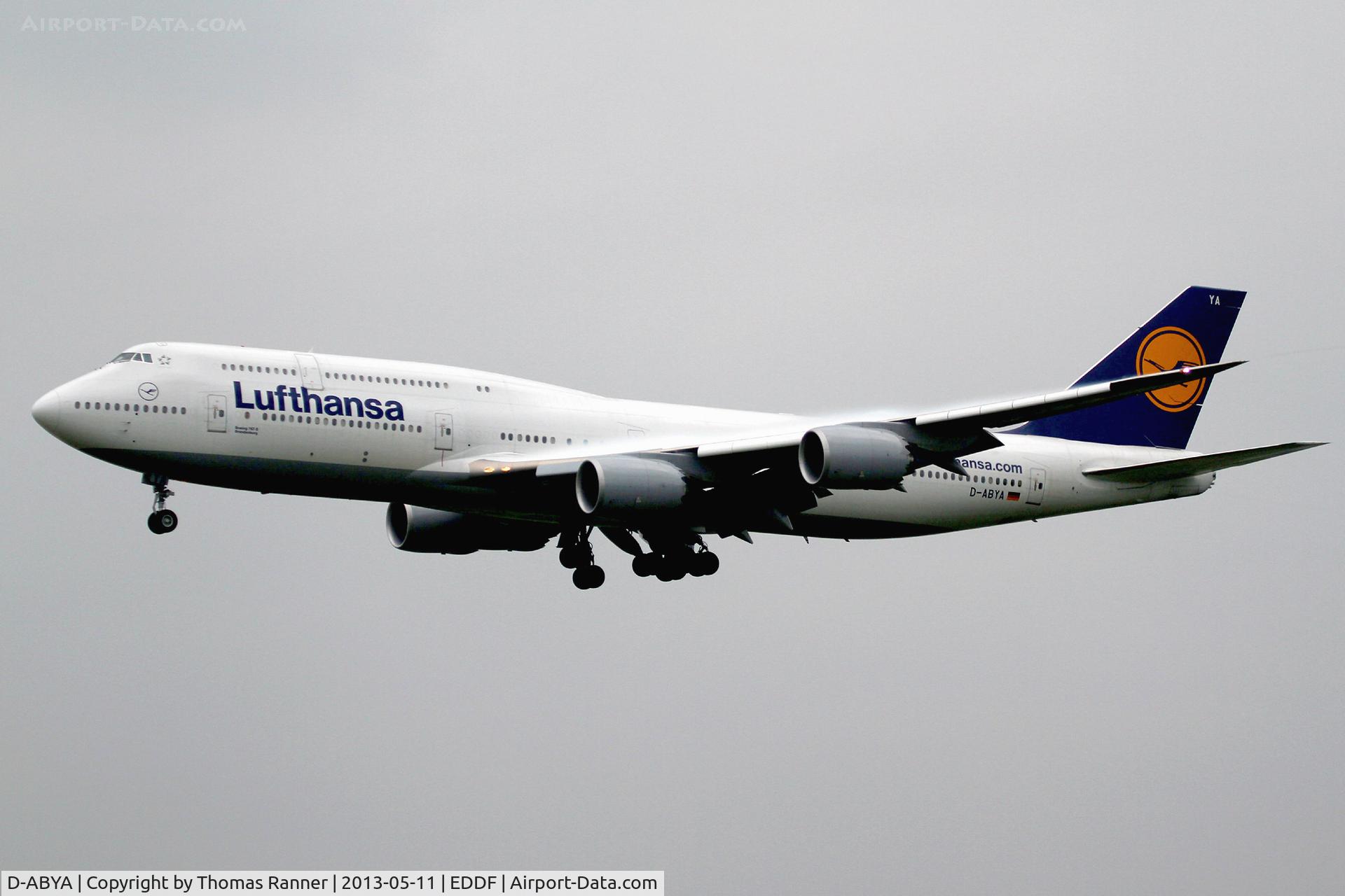 D-ABYA, 2012 Boeing 747-830 C/N 37827, Lufthansa Boeing 747-8