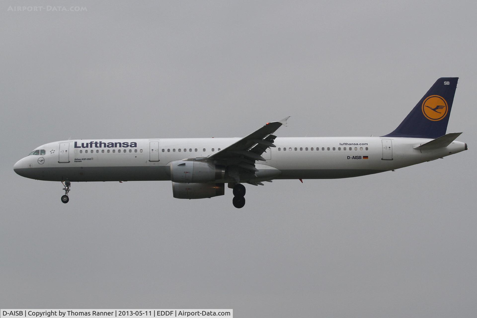 D-AISB, 1999 Airbus A321-231 C/N 1080, Lufthansa Airbus A321