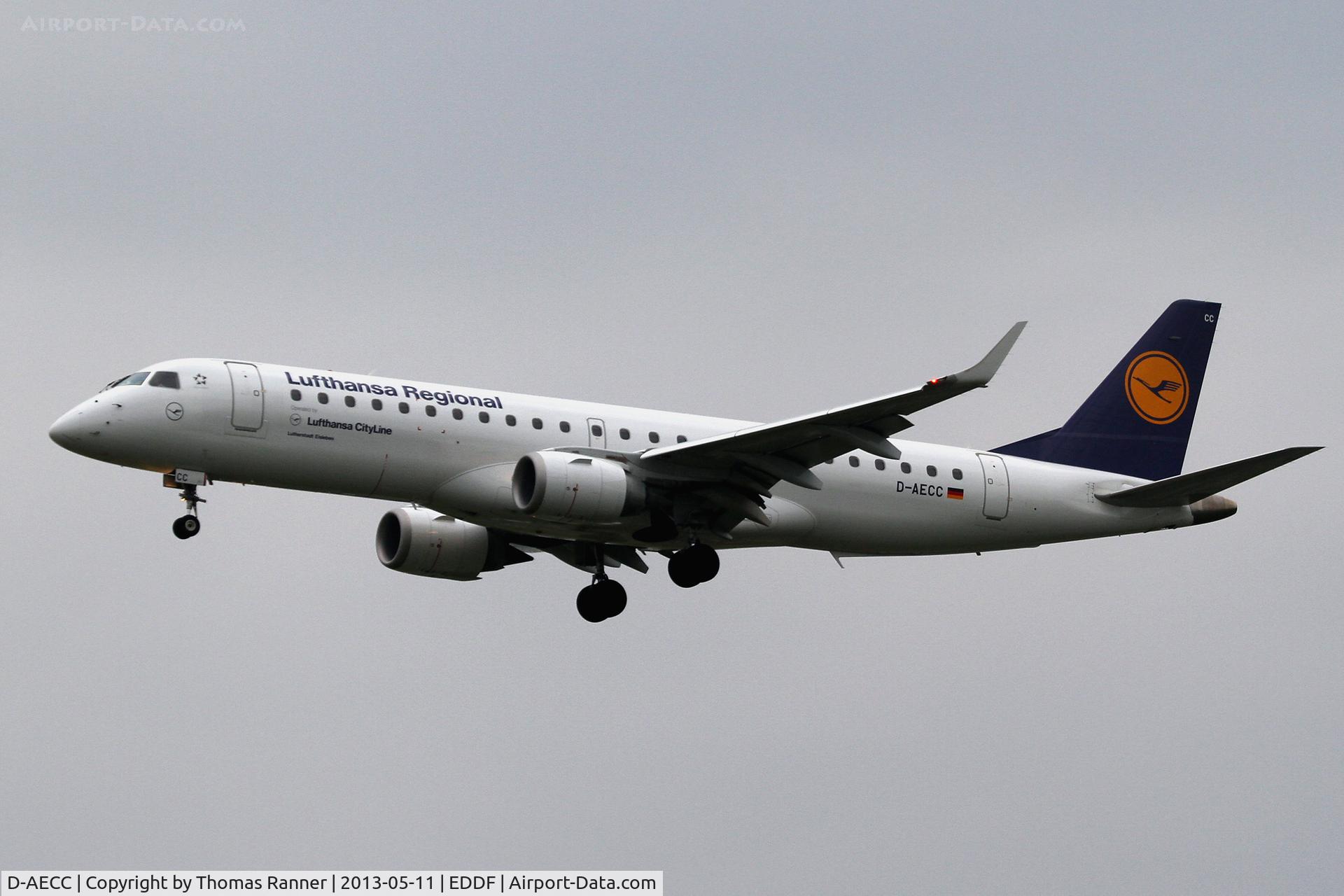 D-AECC, 2009 Embraer 190LR (ERJ-190-100LR) C/N 19000333, Lufthansa City Line Embraer 190