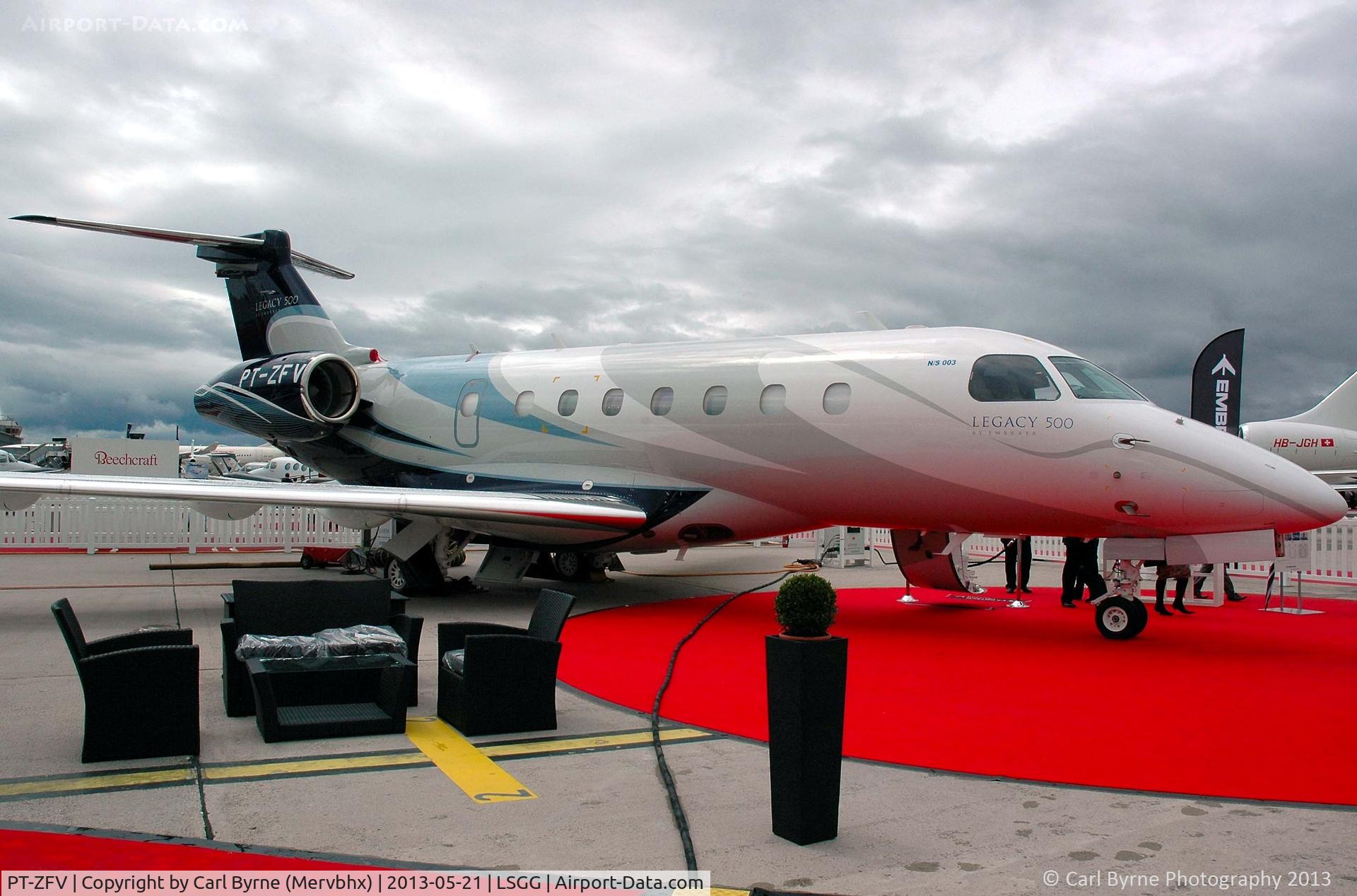 PT-ZFV, 2011 Embraer EMB-550 Legacy 500 C/N 55000003, Part of the EBACE 2013 Static Display