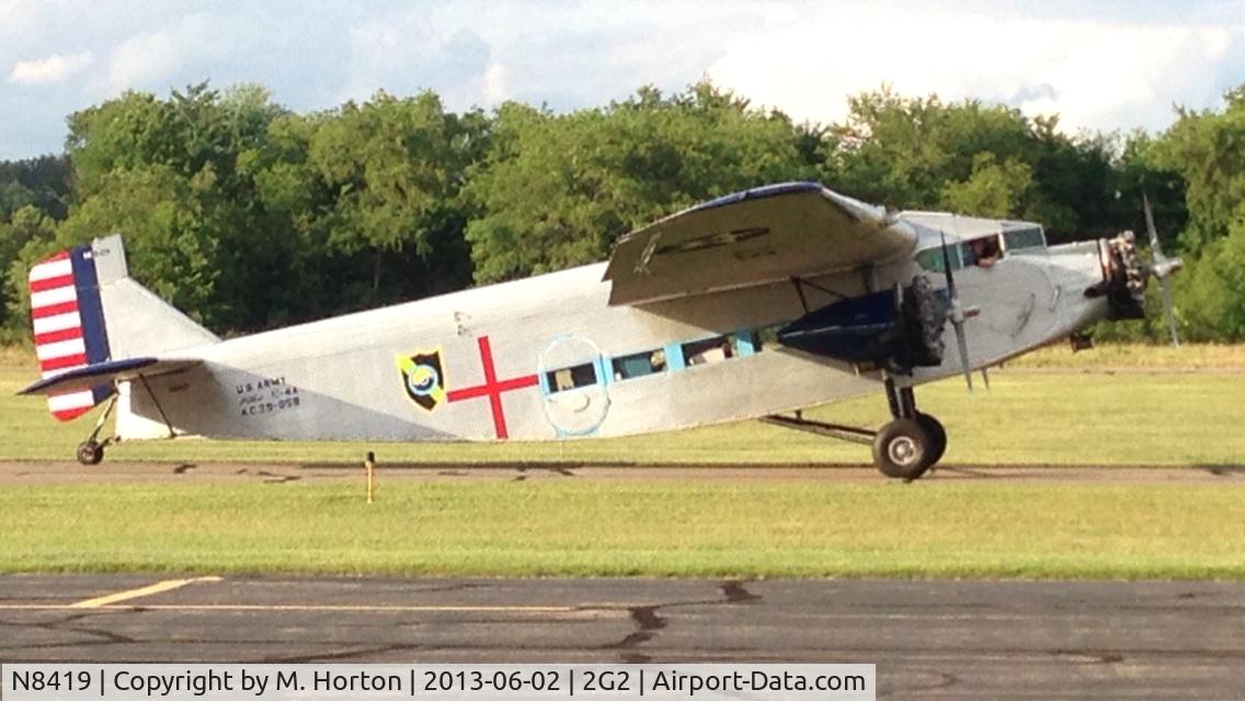N8419, 1929 Ford 5-AT-C Tri-Motor C/N 58, Over night stay in Wintersville Ohio