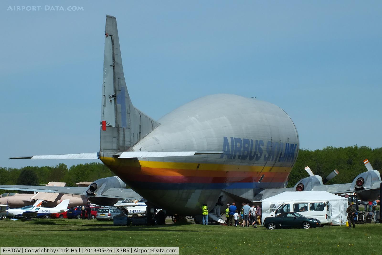 F-BTGV, Aero Spacelines 377SGT Super Guppy Turbine C/N 0001, at the Cold War Jets open day, Bruntingthorpe