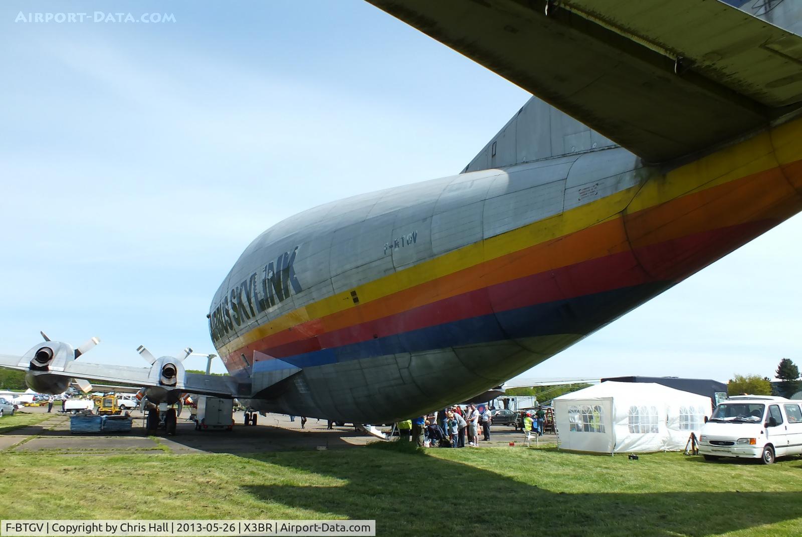 F-BTGV, Aero Spacelines 377SGT Super Guppy Turbine C/N 0001, at the Cold War Jets open day, Bruntingthorpe