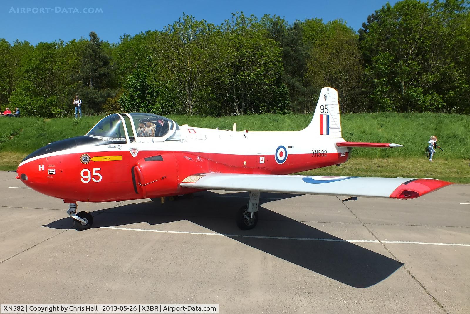 XN582, 1960 Hunting P-84 Jet Provost T.3A C/N PAC/W/11824, at the Cold War Jets open day, Bruntingthorpe