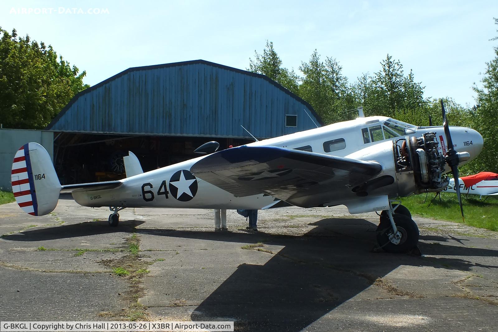 G-BKGL, 1952 Beech Expeditor 3TM C/N CA-164 (A-764), at the Cold War Jets open day, Bruntingthorpe