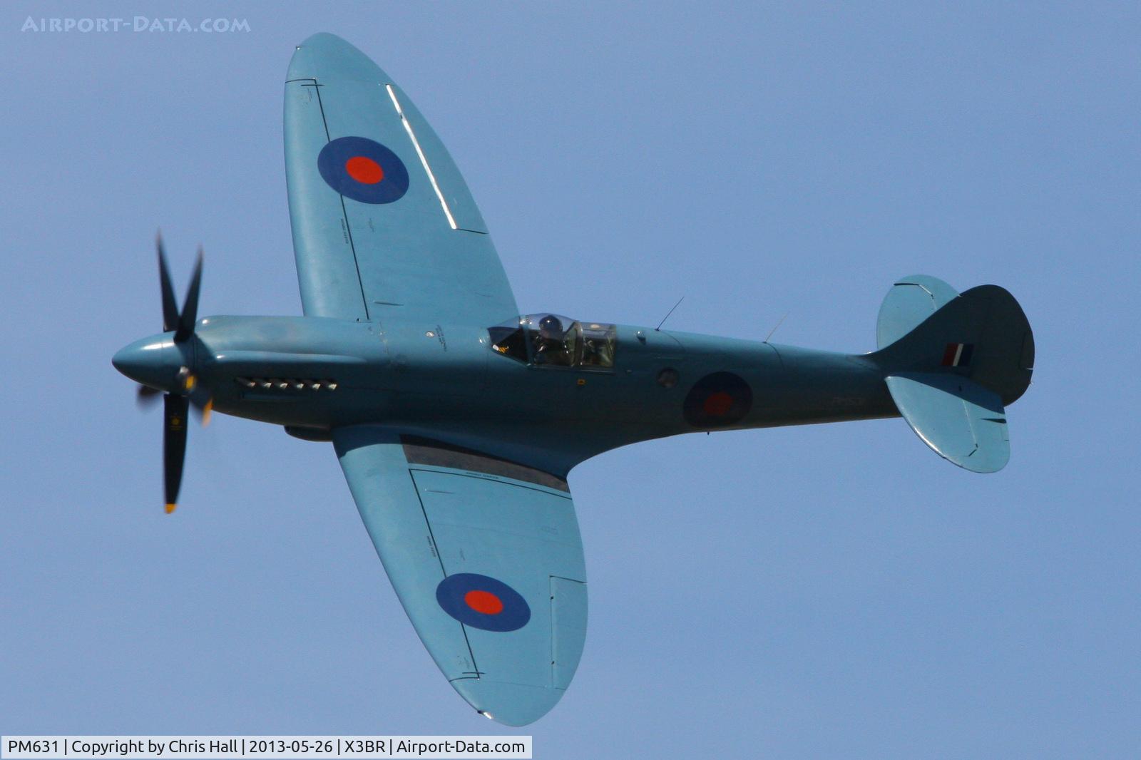 PM631, 1945 Supermarine 389 Spitfire PR.XIX C/N 6S/683528, displaying at the Cold War Jets open day, Bruntingthorpe