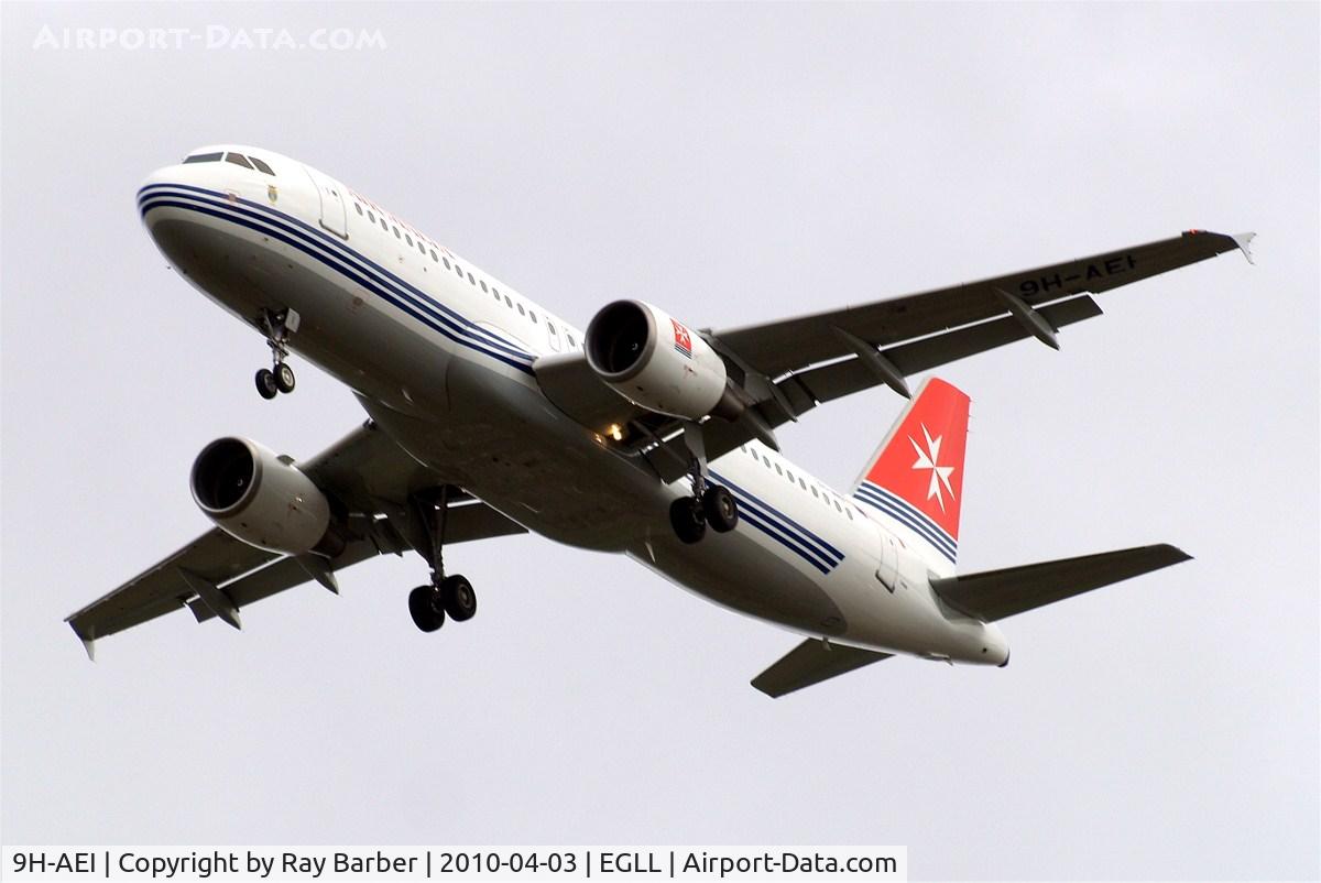 9H-AEI, 2004 Airbus A320-214 C/N 2189, 9H-AEI   Airbus A320-214 [2189] (Air Malta) Home~G 03/04/2010. On approach 27R.