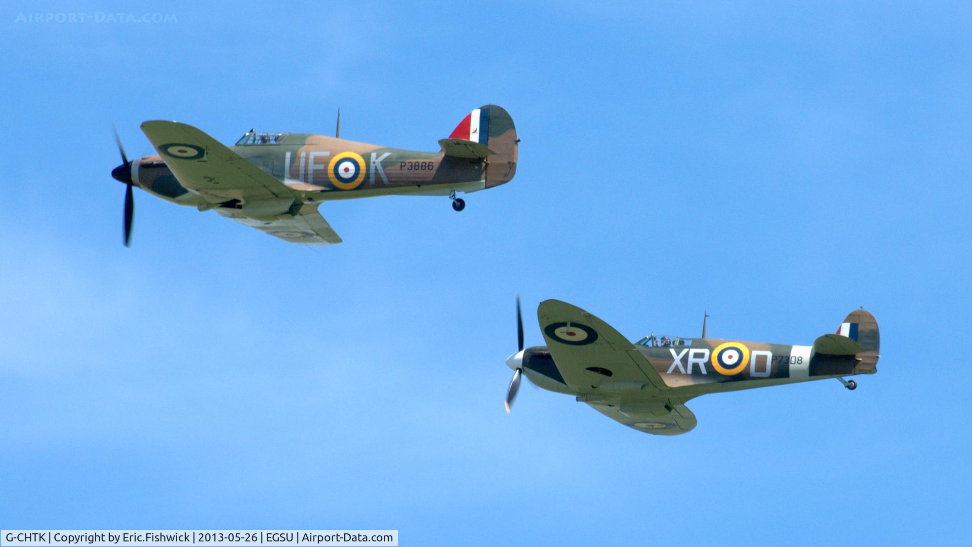 G-CHTK, 1940 Hawker (CCF) Sea Hurricane Mk10 C/N CCF/41H/8020, 45. G-CHTK - now P3886 and P7308 at the IWM Spring Airshow, May 2013.