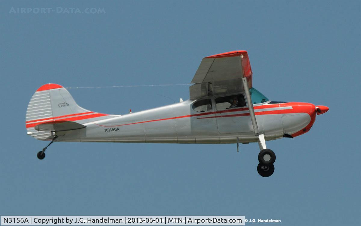 N3156A, 1953 Cessna 170B C/N 25800, In Flight.