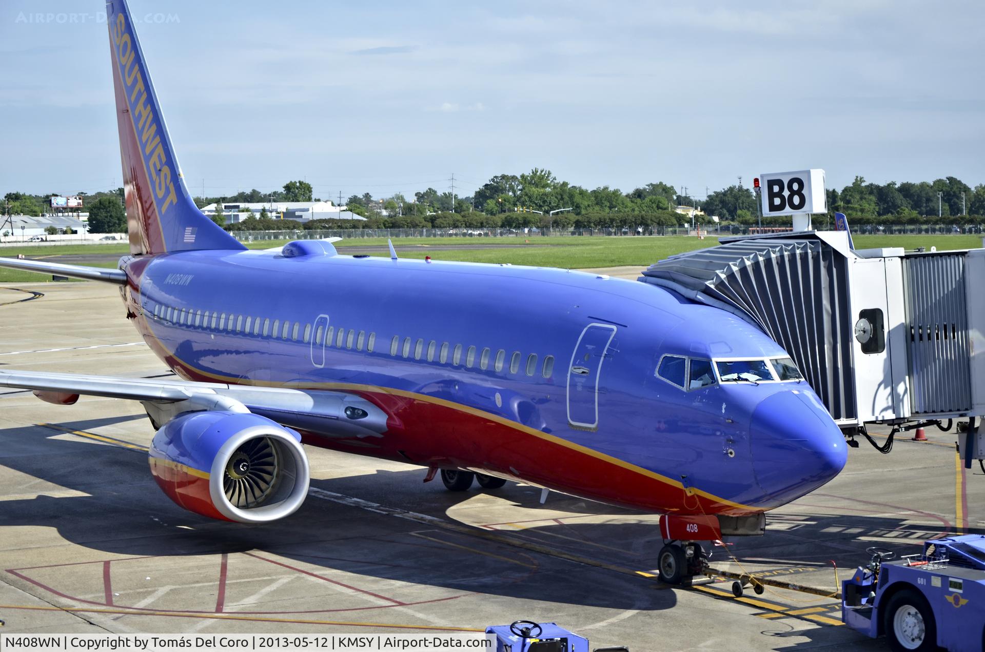 N408WN, 2001 Boeing 737-7H4 C/N 27895, N408WN Southwest Airlines 2001 Boeing 737-7H4 C/N 27895

Louis Armstrong New Orleans International Airport (IATA: MSY, ICAO: KMSY, FAA LID: MSY)
TDelCoro
May 12, 2013