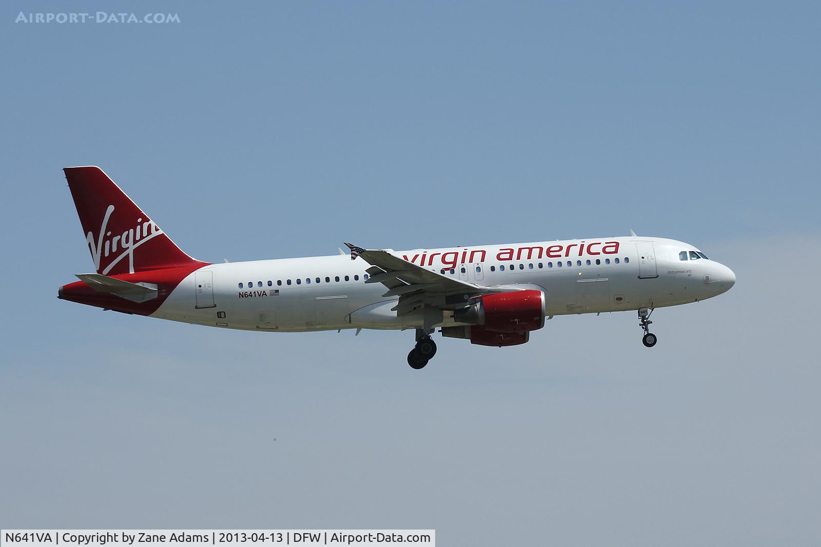 N641VA, 2008 Airbus A320-214 C/N 3656, Virgin American at DFW Airport