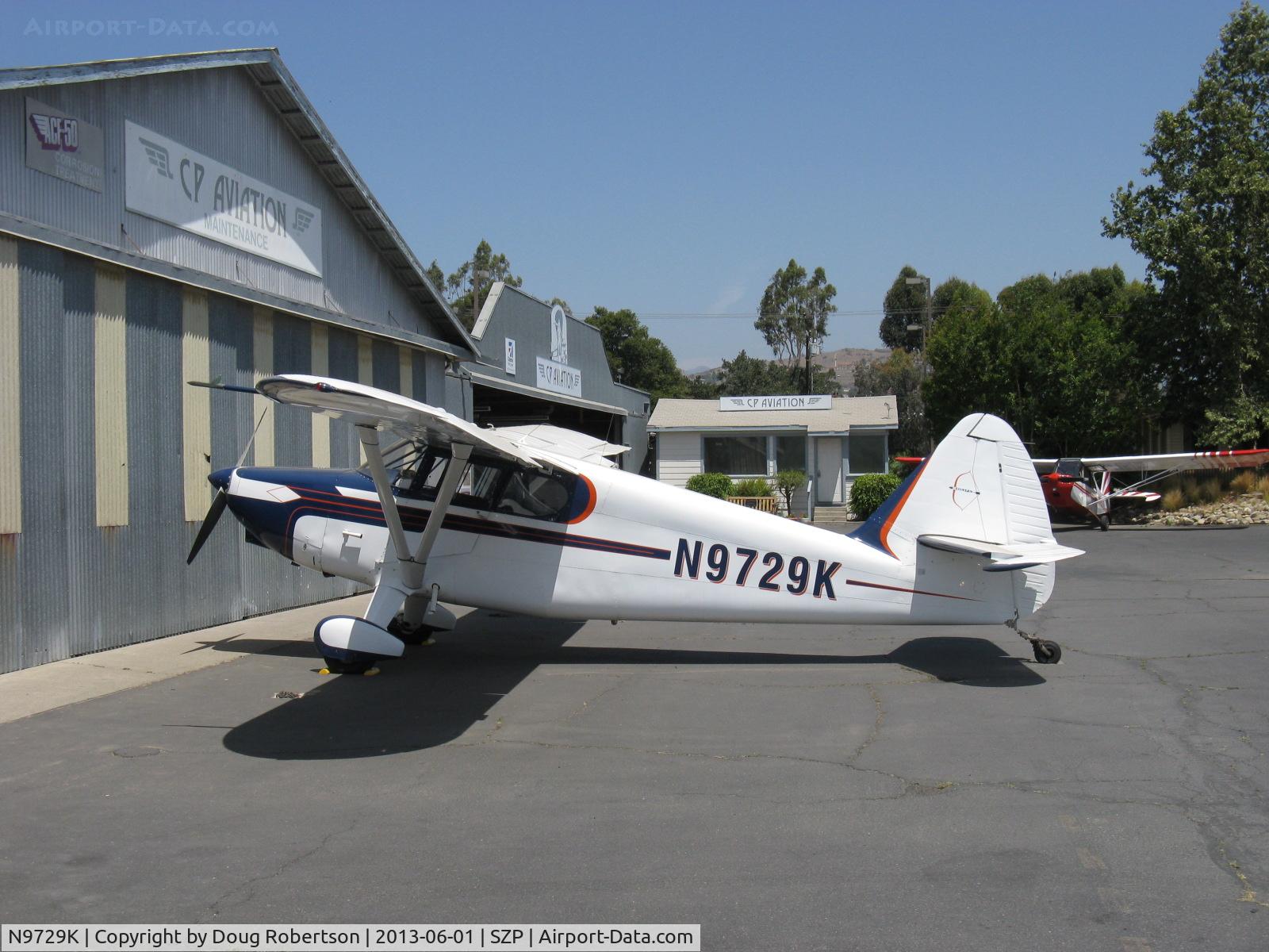 N9729K, 1947 Stinson 108-2 Voyager C/N 108-2729, 1947 Stinson 108-2 VOYAGER, Franklin 6A4165 165 Hp