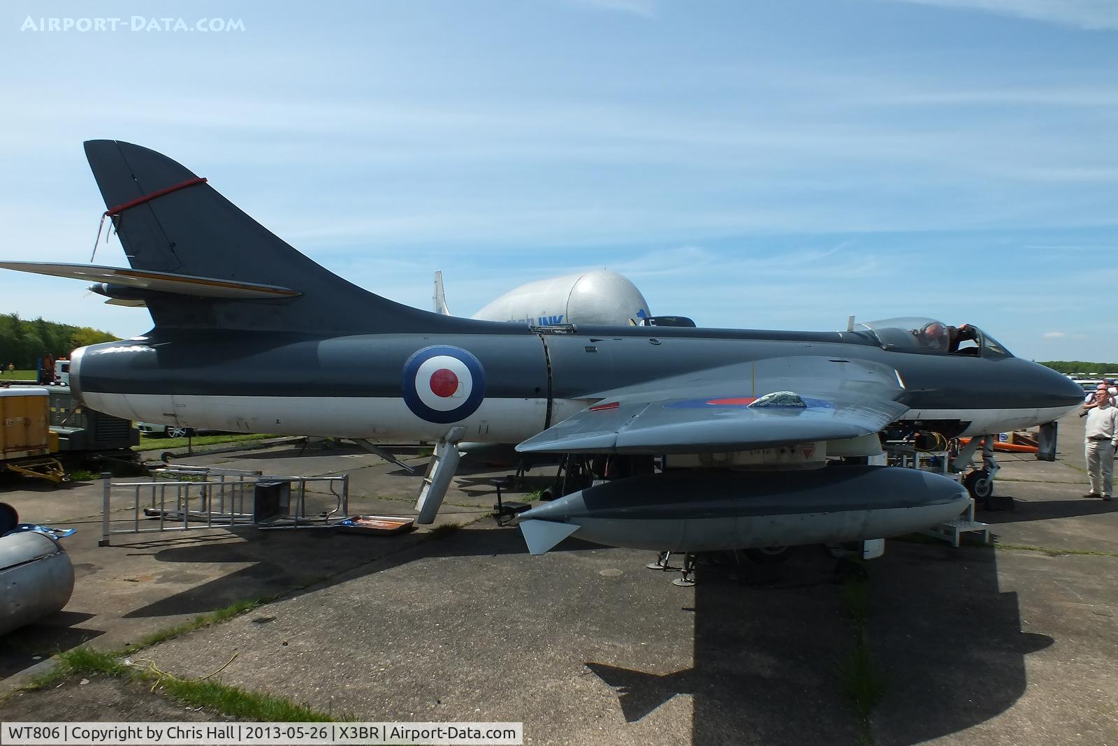 WT806, 1955 Hawker Hunter GA.11 C/N 41H-670749, at the Cold War Jets open day, Bruntingthorpe