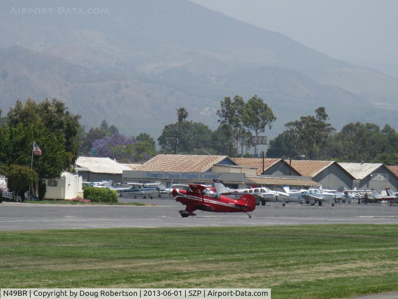 N49BR, Pitts S-2A Special C/N 2212, 1980 Aerotek PITTS S-2A, Lycoming AEIO-540 260 Hp, taxi off the active