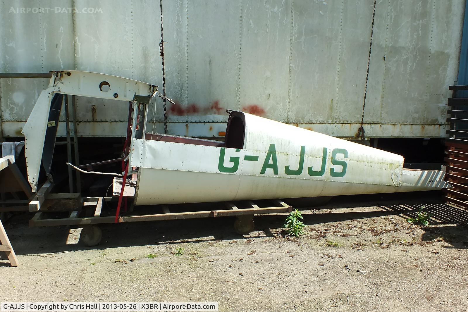 G-AJJS, 1947 Cessna 120 C/N 13047, at the rear of Beech Restorations hangar