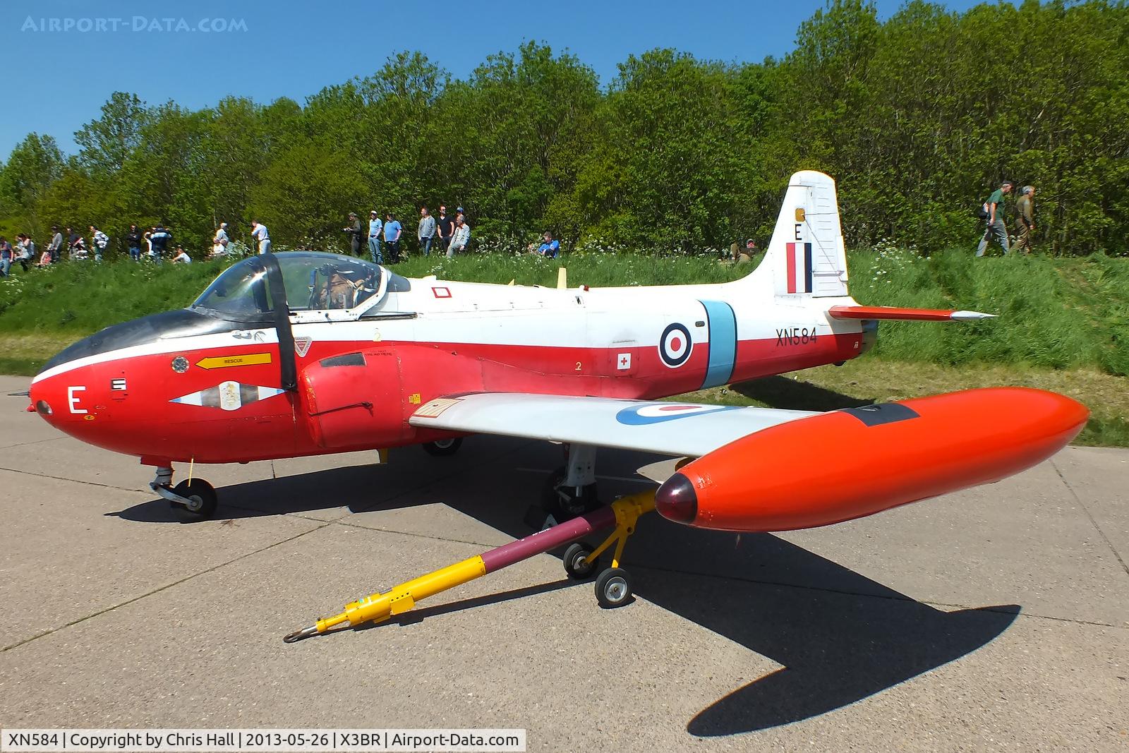 XN584, 1961 Hunting P-84 Jet Provost T.3A C/N PAC/W/11826, at the Cold War Jets open day, Bruntingthorpe