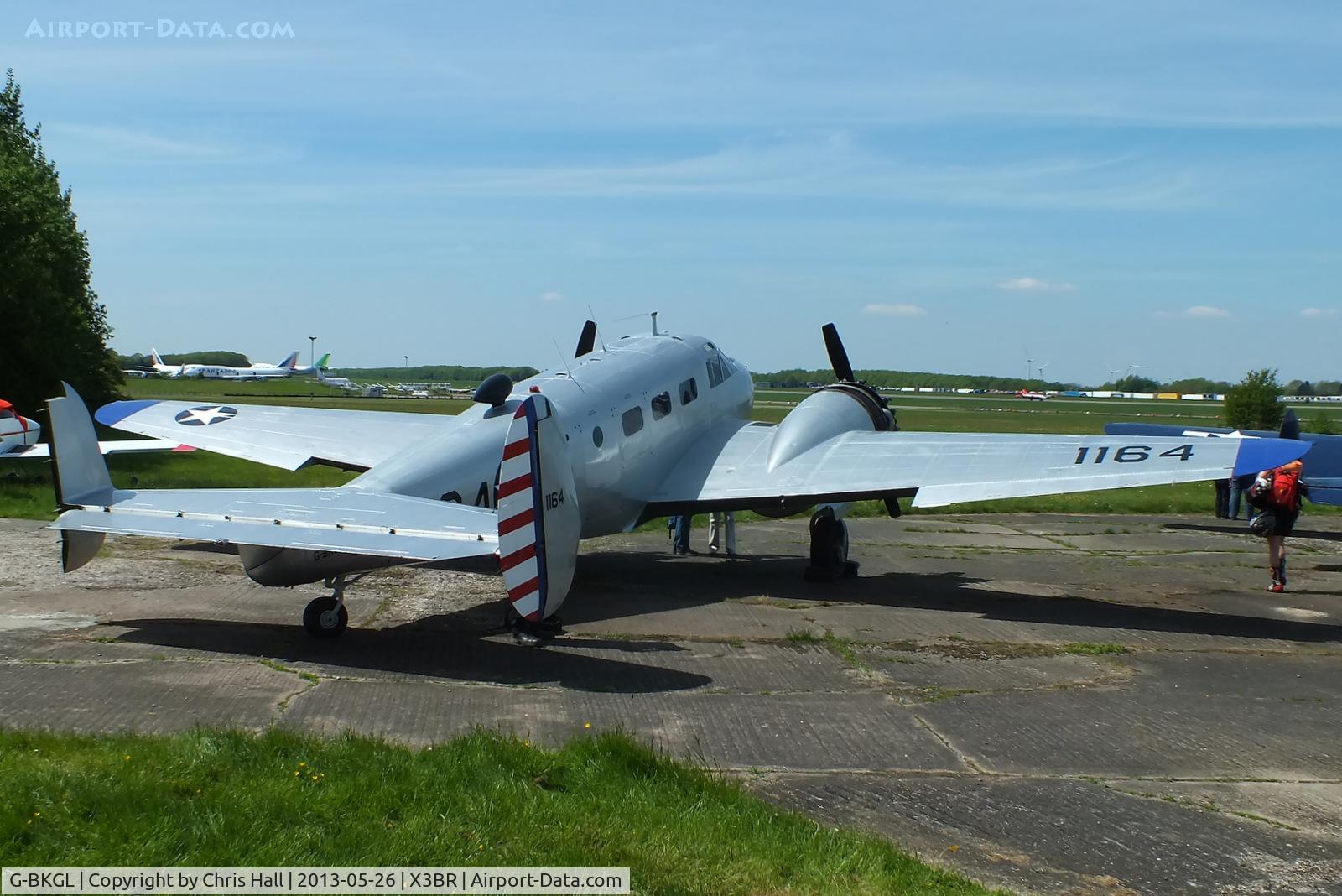 G-BKGL, 1952 Beech Expeditor 3TM C/N CA-164 (A-764), at the Cold War Jets open day, Bruntingthorpe