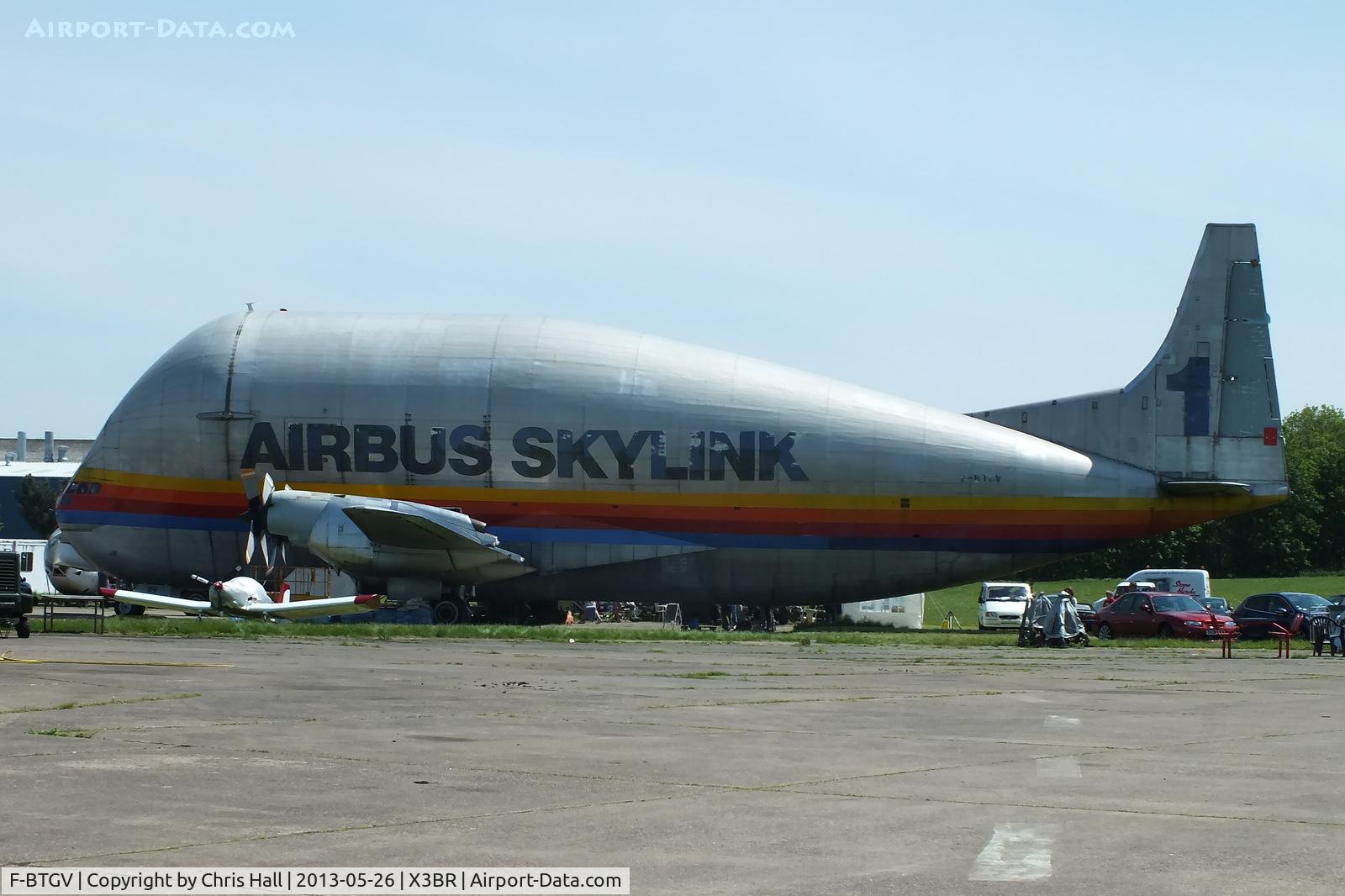 F-BTGV, Aero Spacelines 377SGT Super Guppy Turbine C/N 0001, at the Cold War Jets open day, Bruntingthorpe