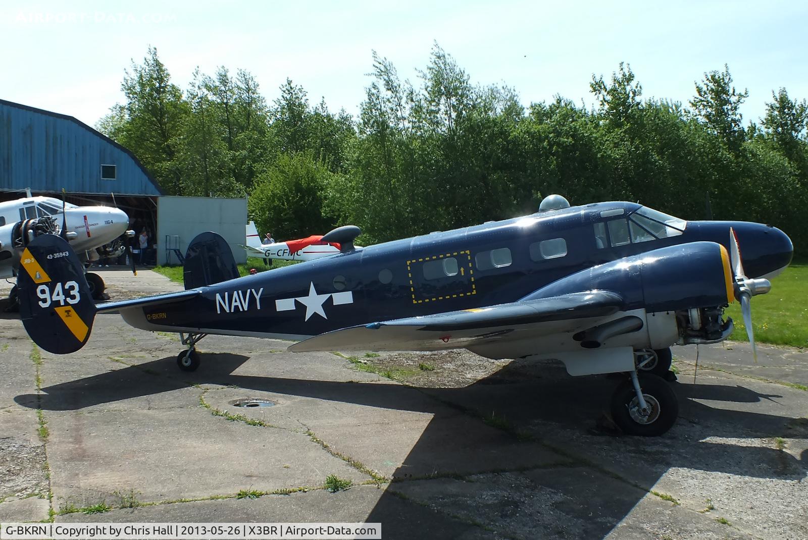 G-BKRN, 1952 Beech D18S C/N CA-75, at the Cold War Jets open day, Bruntingthorpe