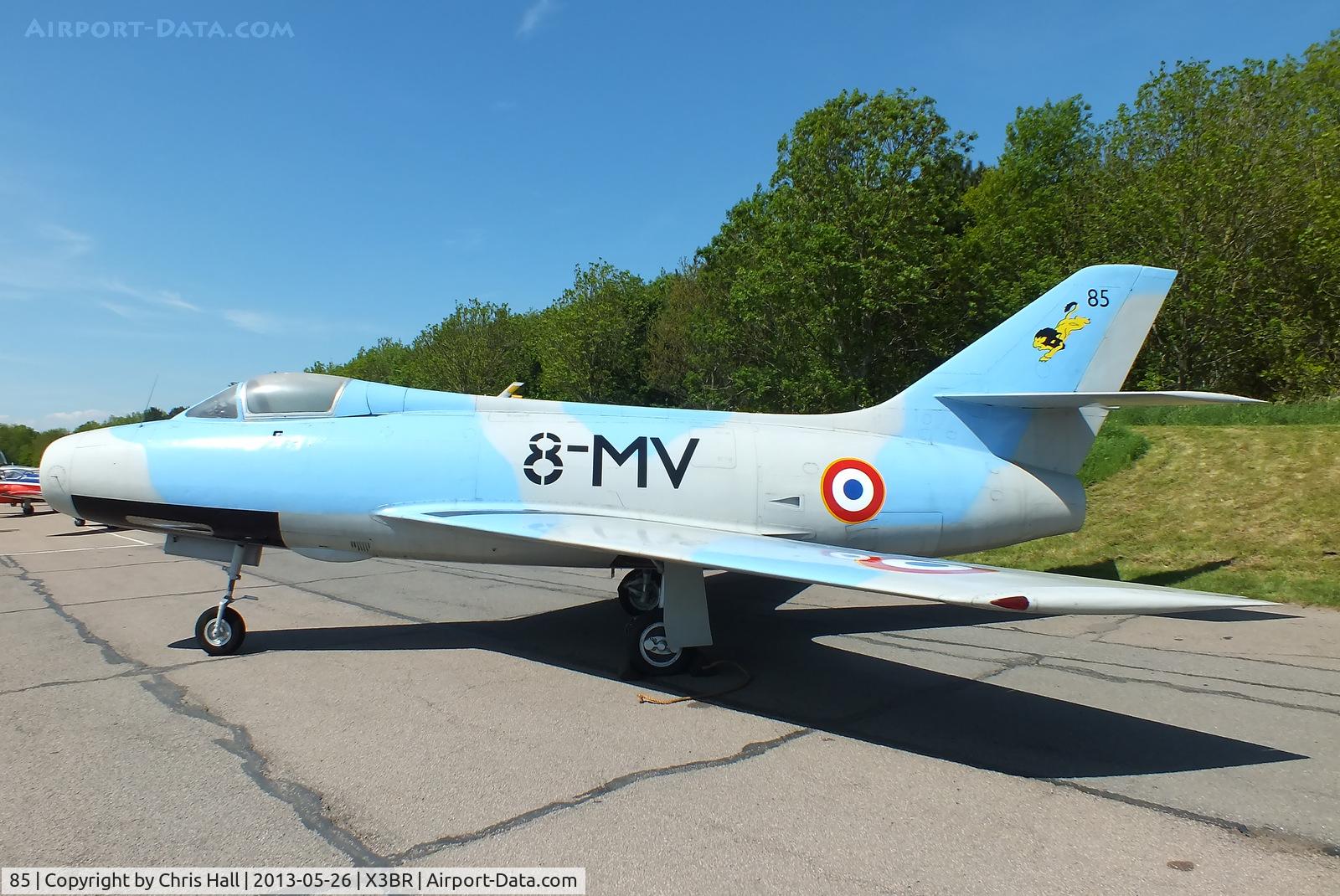 85, Dassault Mystère IVA C/N 85, at the Cold War Jets open day, Bruntingthorpe