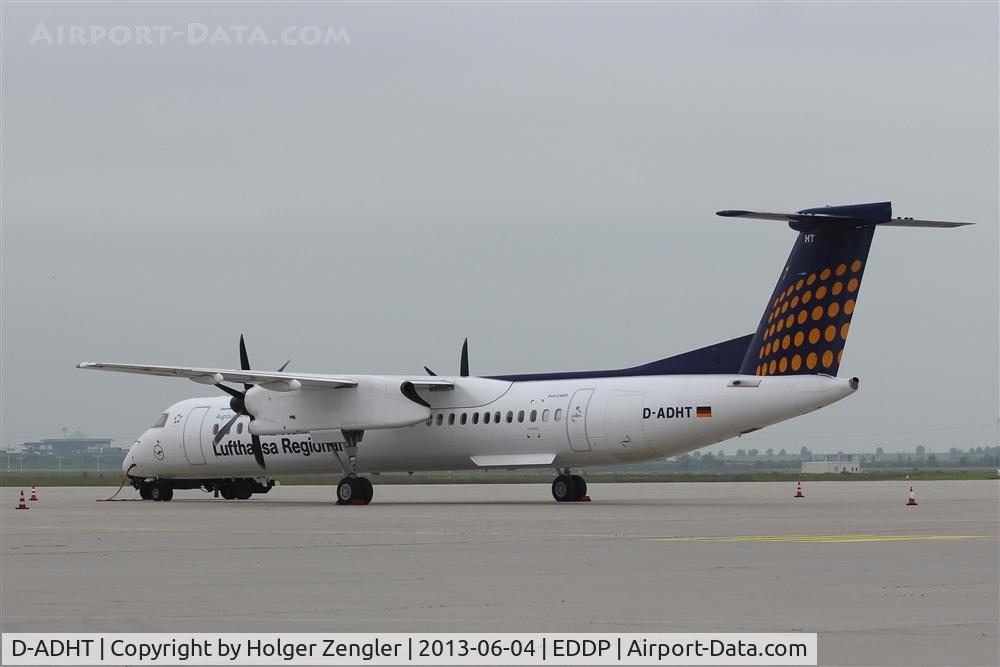 D-ADHT, 2009 De Havilland Canada DHC-8-400Q Dash 8 C/N 4281, Unclear rest of a MUC shuttle on apron 1 west.....