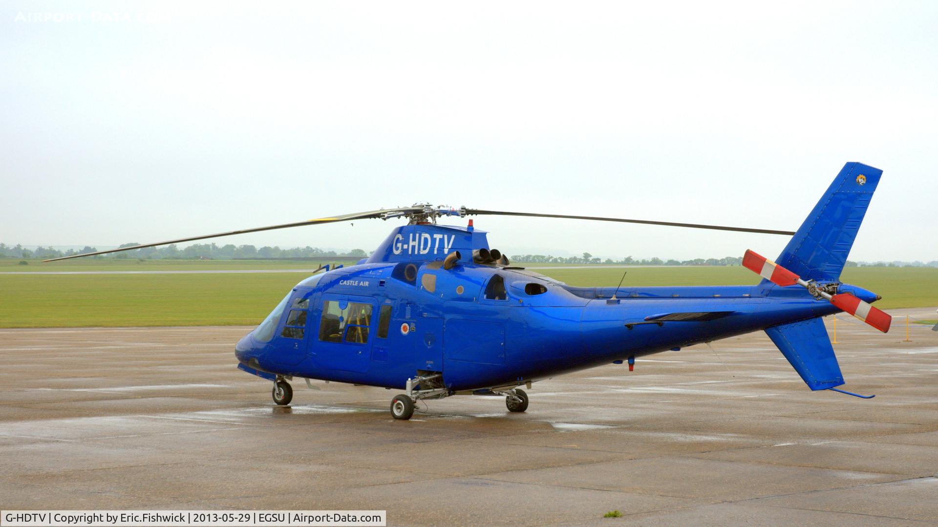 G-HDTV, 1983 Agusta A-109A-2 C/N 7266, 1. G-HDTV caught on camera at a location shoot at Duxford Airfield.