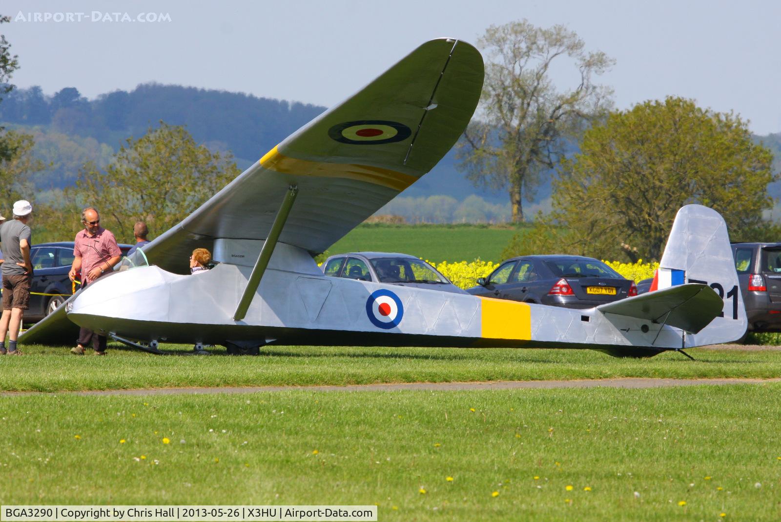 BGA3290, 1949 Slingsby T-21B Sedbergh TX.1 C/N MHL.007, Coventry Gliding Club, Husbands Bosworth