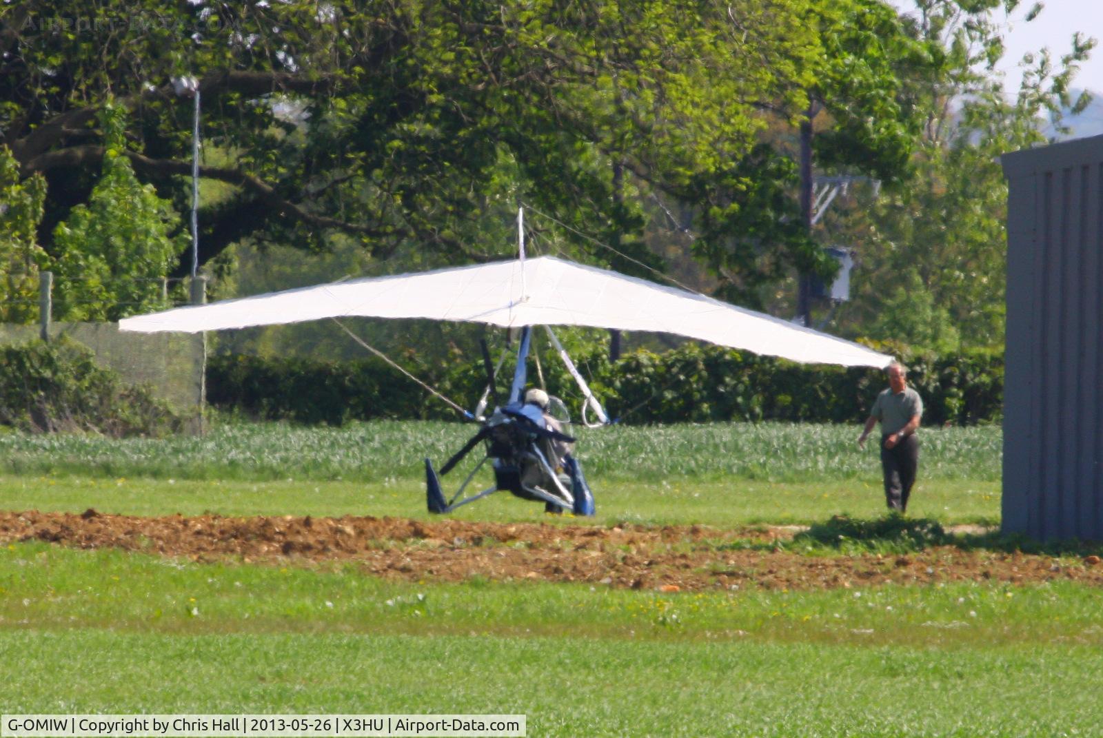 G-OMIW, 2007 P&M Aviation Pegasus Quik C/N 8232, on the small strip across the road from Husbands Bosworth