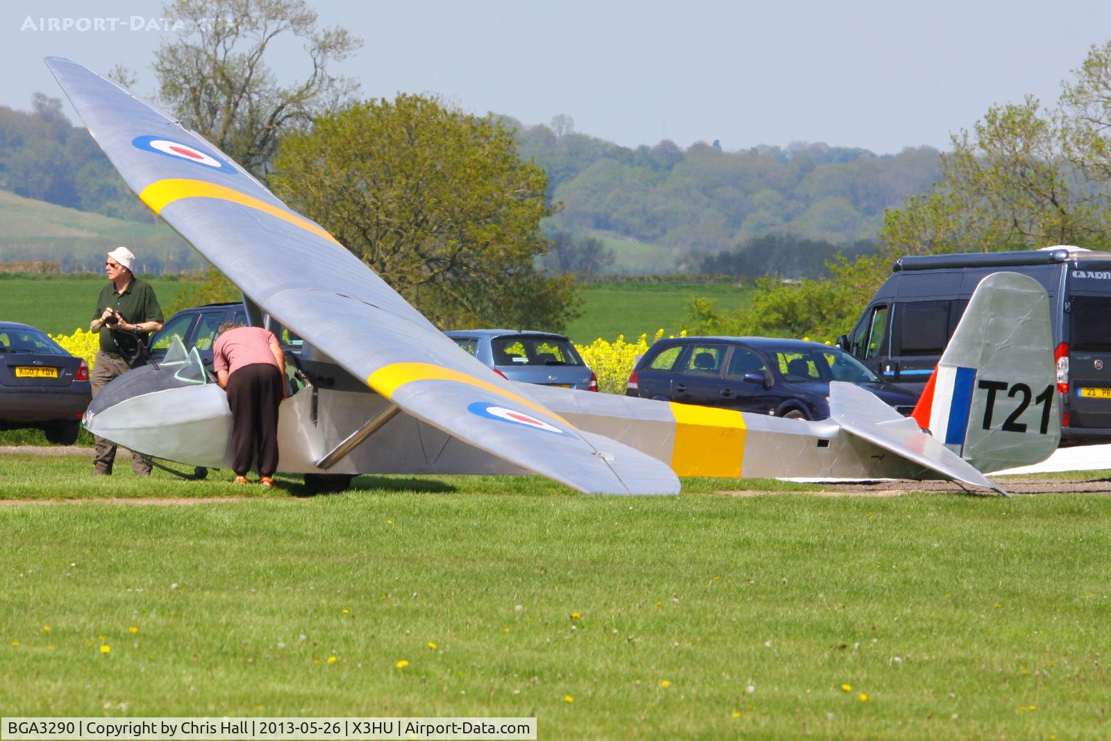 BGA3290, 1949 Slingsby T-21B Sedbergh TX.1 C/N MHL.007, Coventry Gliding Club, Husbands Bosworth
