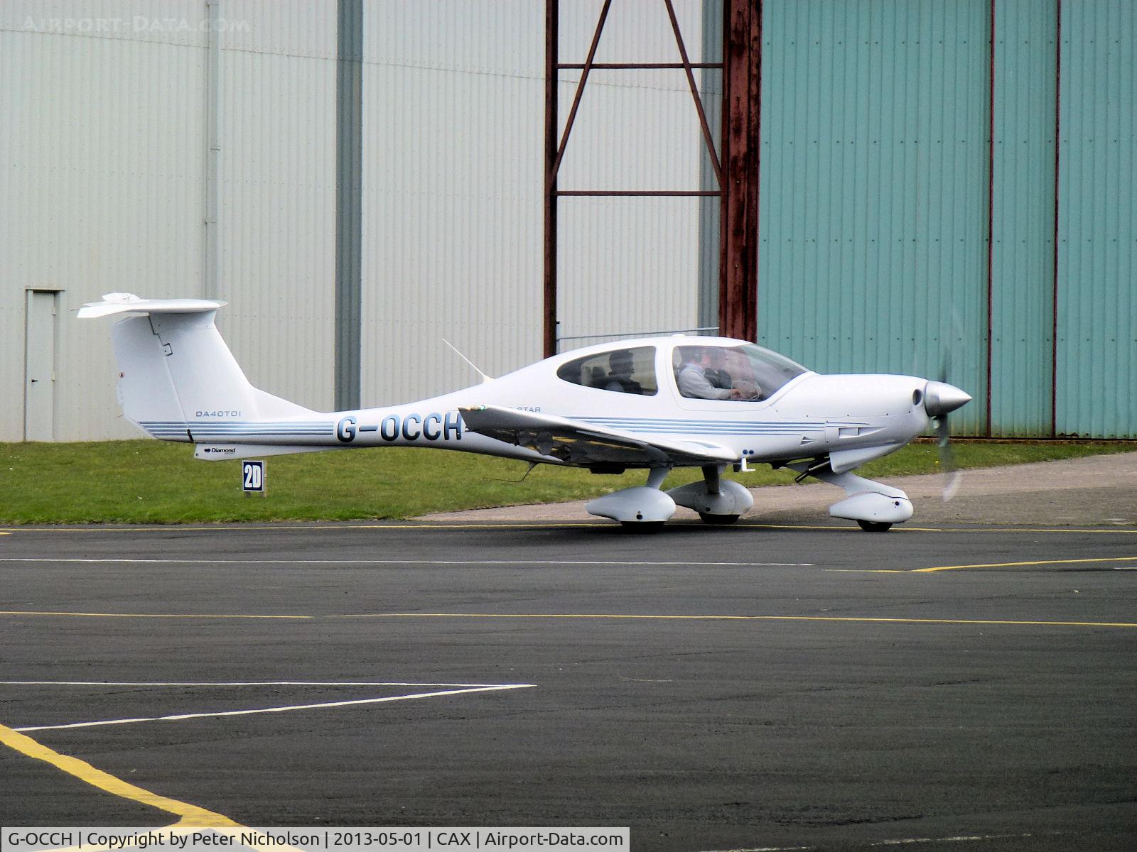 G-OCCH, 2006 Diamond DA-40D Diamond Star C/N D4.233, Diamond DA-40D visitor to Carlisle in May 2013.
