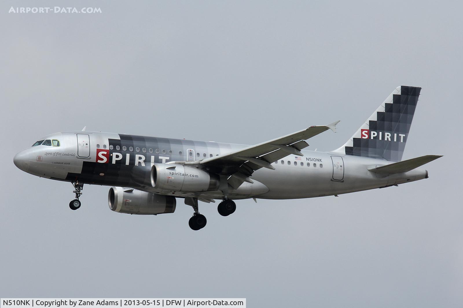 N510NK, 2005 Airbus A319-132 C/N 2622, Spirit Airlines at DFW Airport