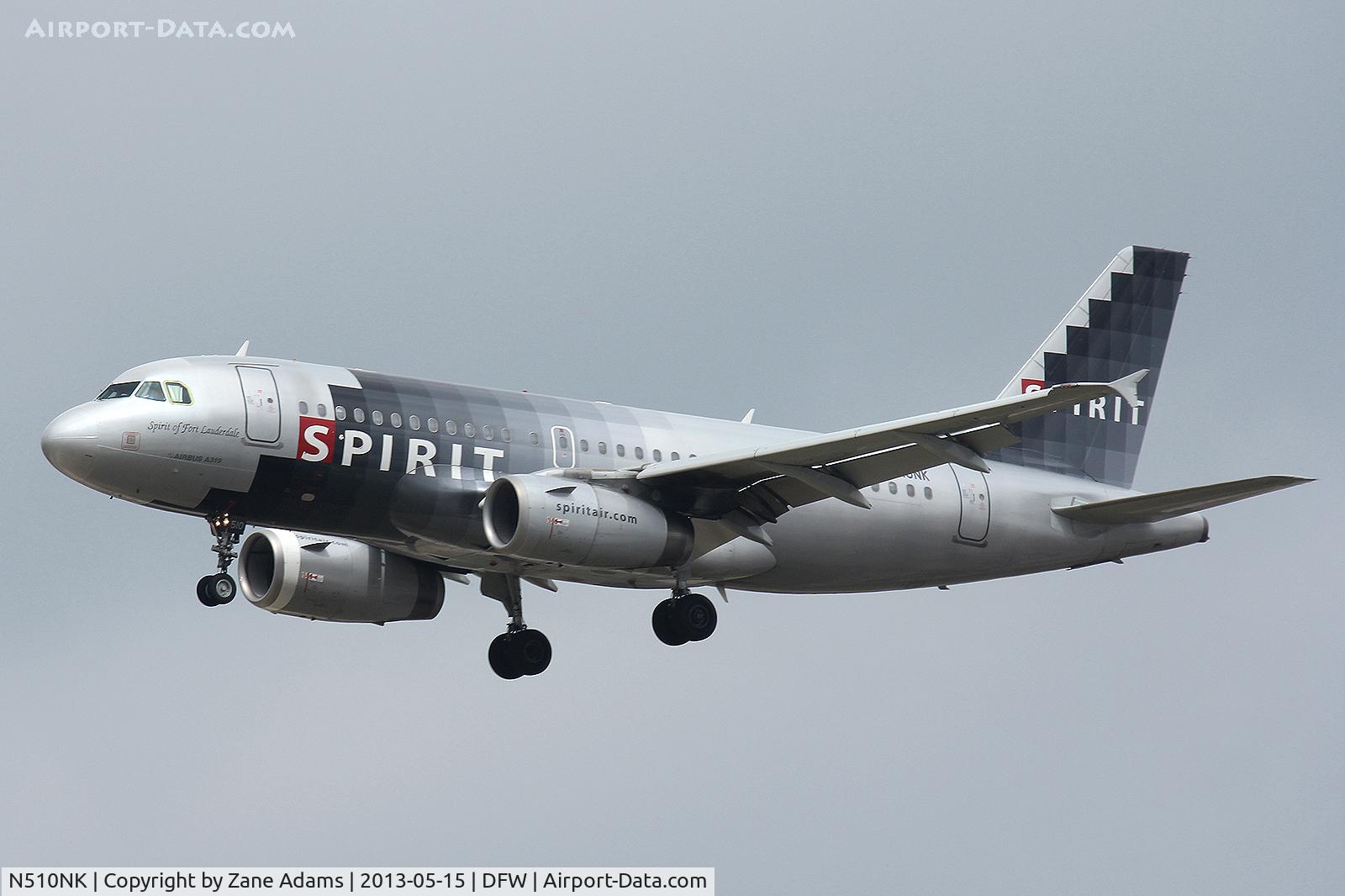 N510NK, 2005 Airbus A319-132 C/N 2622, Spirit Airlines at DFW Airport