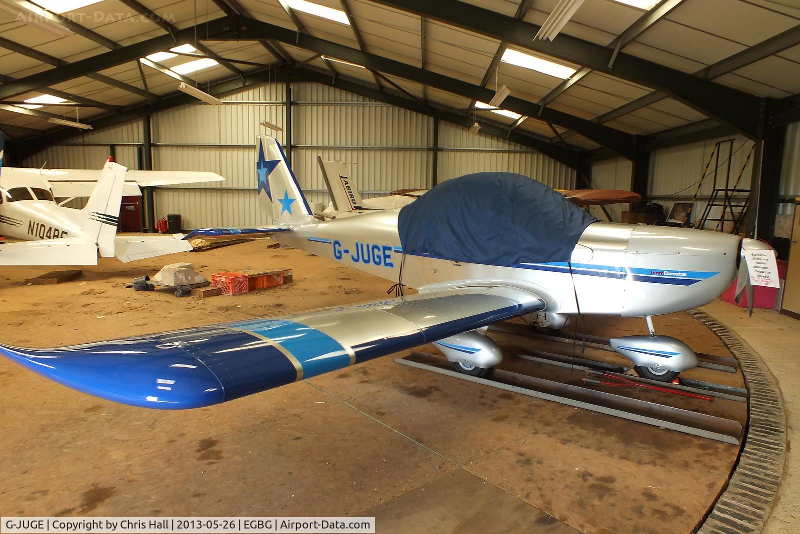 G-JUGE, 2003 Cosmik EV-97 TeamEurostar UK C/N 1709, in the turntable hangar at Leicester