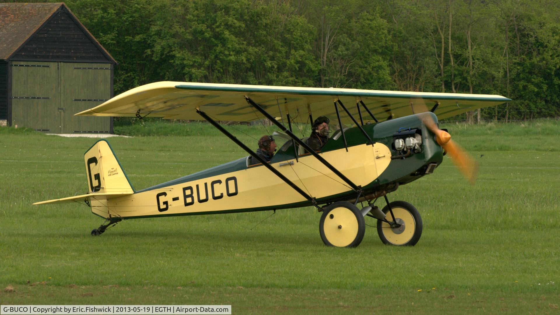 G-BUCO, 1992 Pietenpol Air Camper C/N PFA 047-11829, 3. G-BUCO departing Shuttleworth Flying Day and LAA Party in the Park, May 2013.