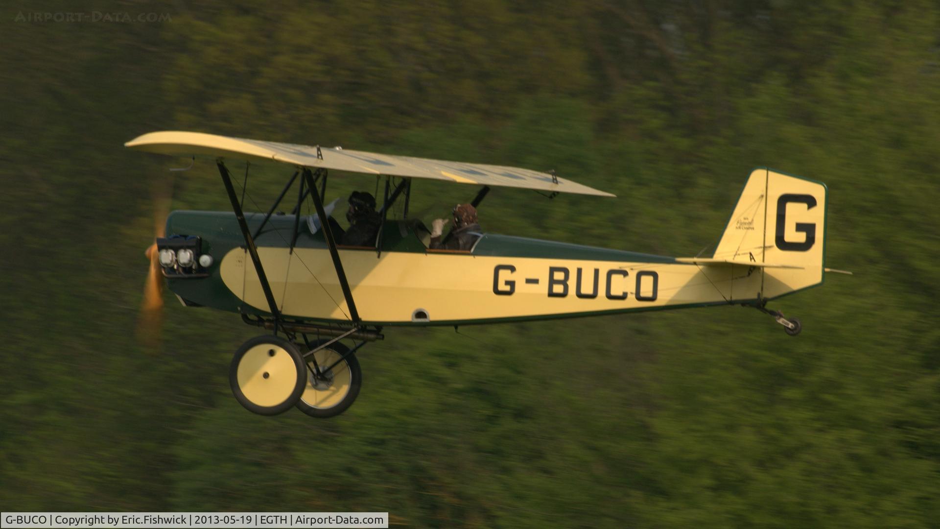 G-BUCO, 1992 Pietenpol Air Camper C/N PFA 047-11829, 4. G-BUCO departing Shuttleworth Flying Day and LAA Party in the Park, May 2013.