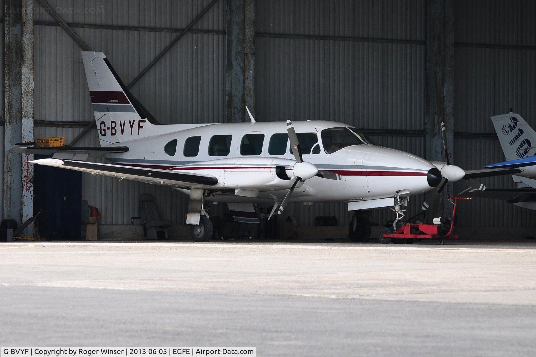 G-BVYF, 1979 Piper PA-31-350 Navajo Chieftain Chieftain C/N 31-7952102, Resident Navajo Chieftain operated by FlyWales.