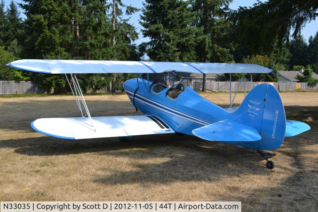 N33035, 1990 Hatz CB-1 C/N 409, Getting for first flight after building new wings and major repairs from accident.