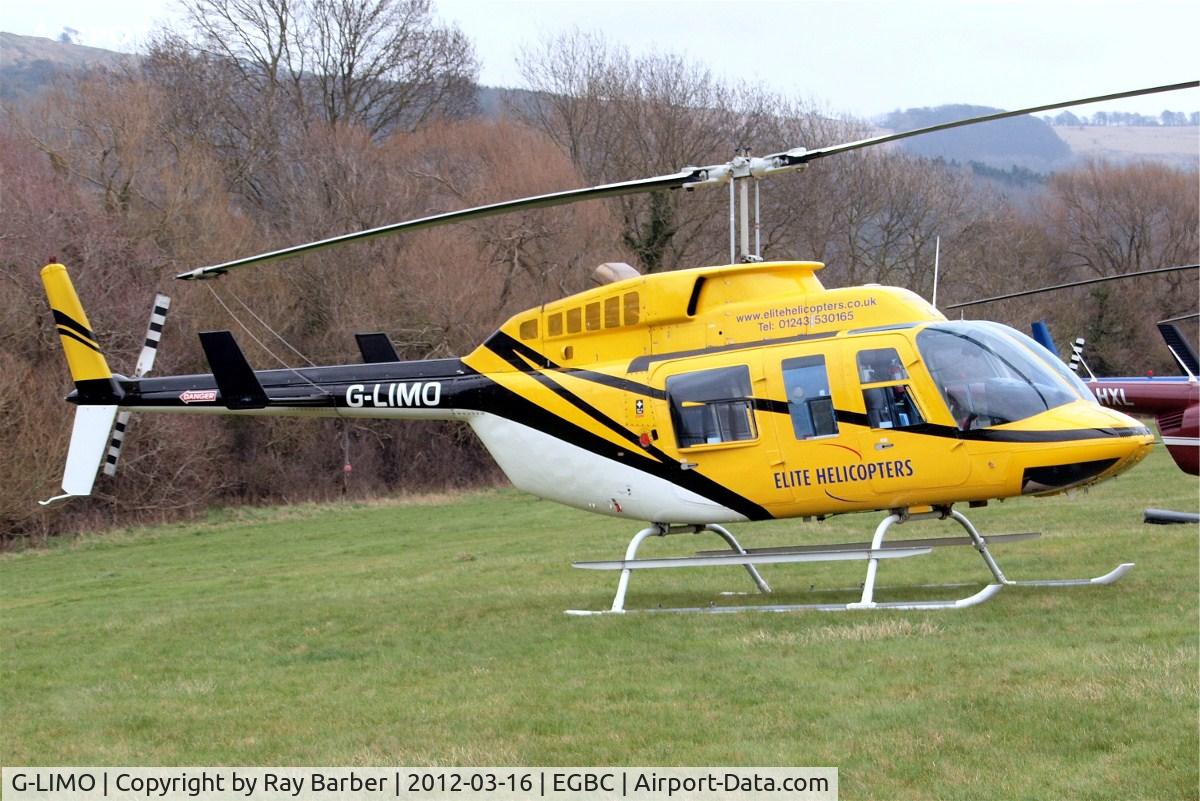 G-LIMO, 1980 Bell 206L-1 LongRanger II C/N 45476, Bell 206L-1 Long Ranger [45475] (Elite Helicopters) Cheltenham Racecourse~G 16/03/2012